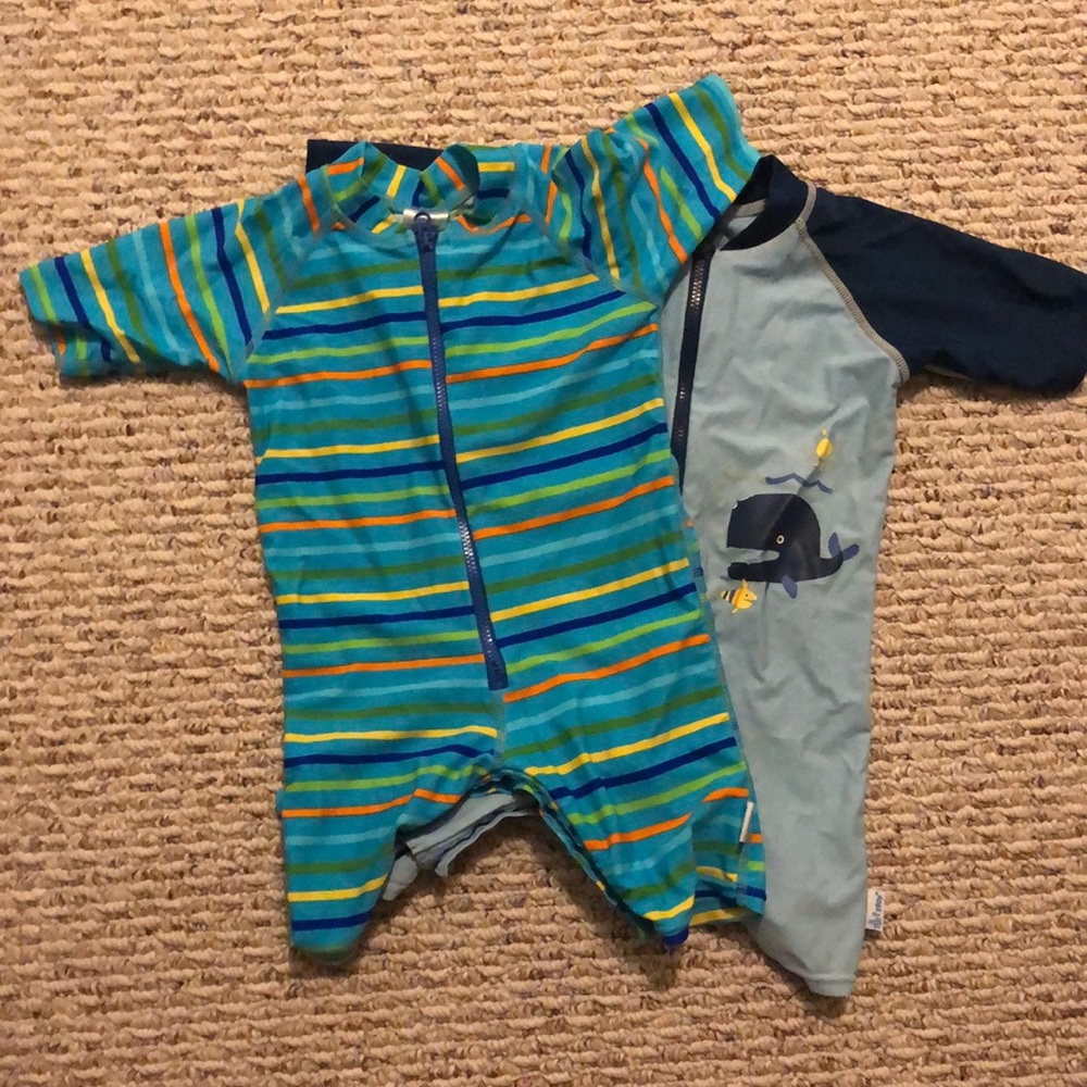 GUC one piece baby zip up swimsuit bundle 12m